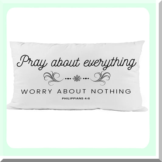 Faithful Words Farmhouse Pillow Cover 20x12