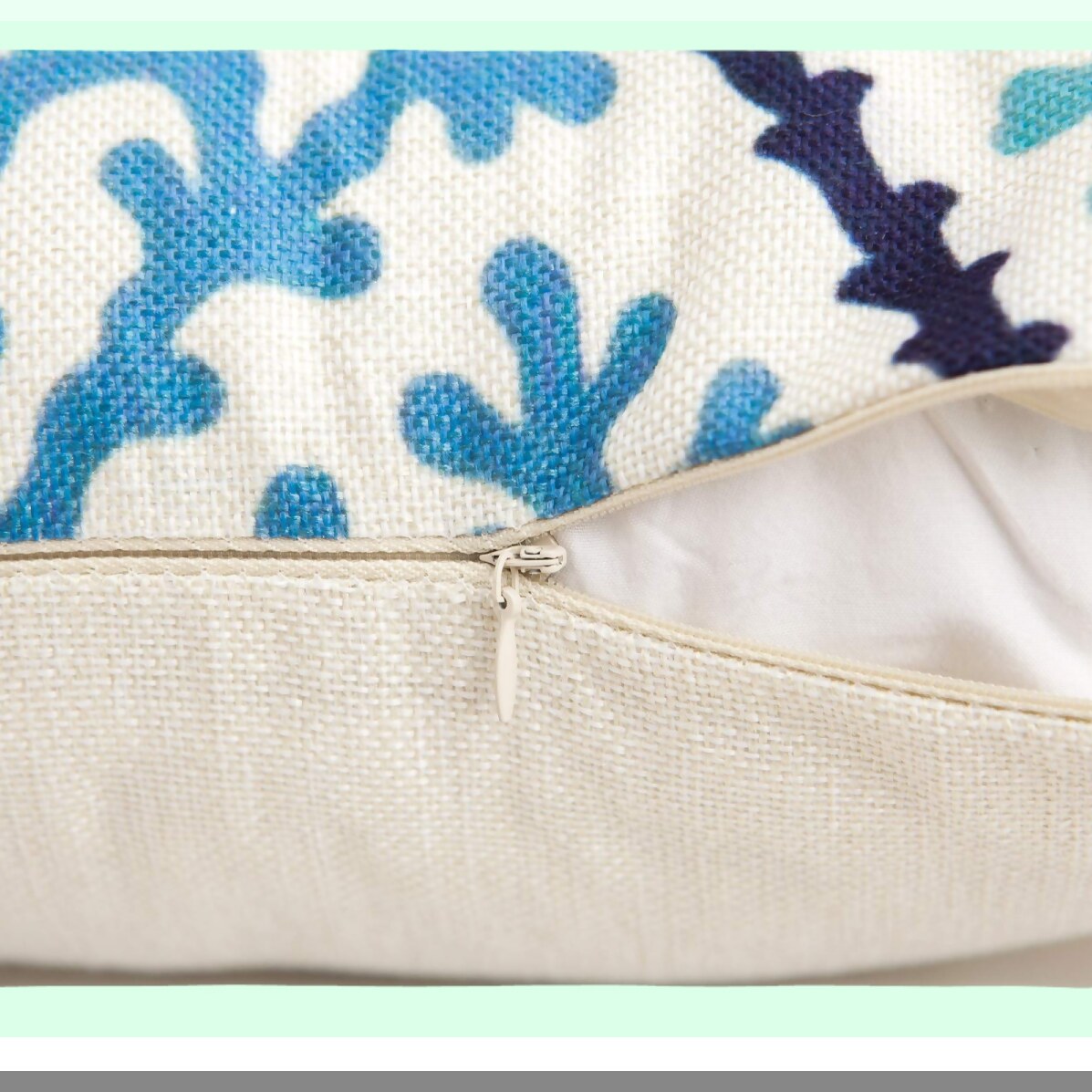 Ocean Breeze Coastal Pillow Covers - Set of 6 Decorative Cushion Cases, 18x18 Inches, Beach Theme Square Cotton Linen Throw Pillow Covers