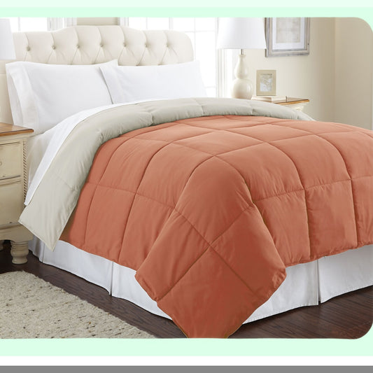 Reversible Microfiber Comforter for Full/Queen Size