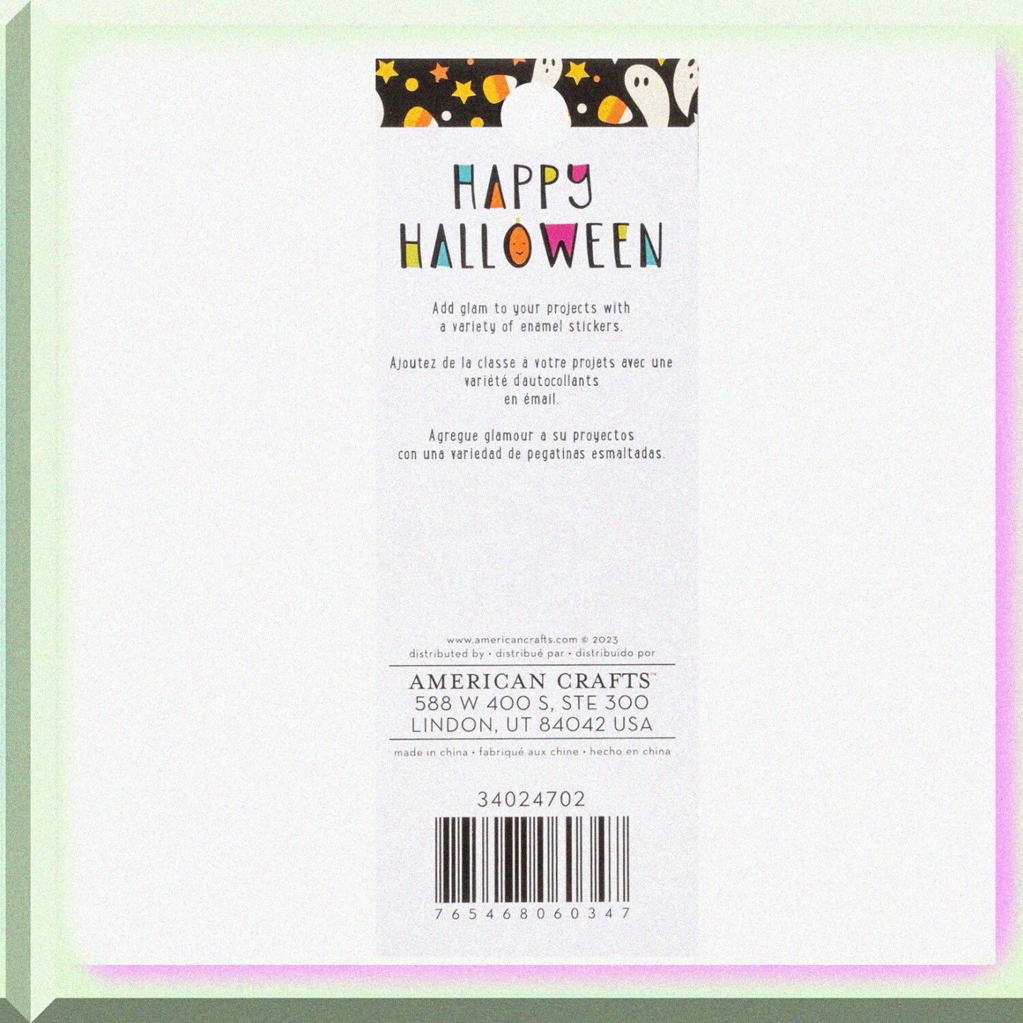 60 Piece Enamel Halloween Stickers for Crafts