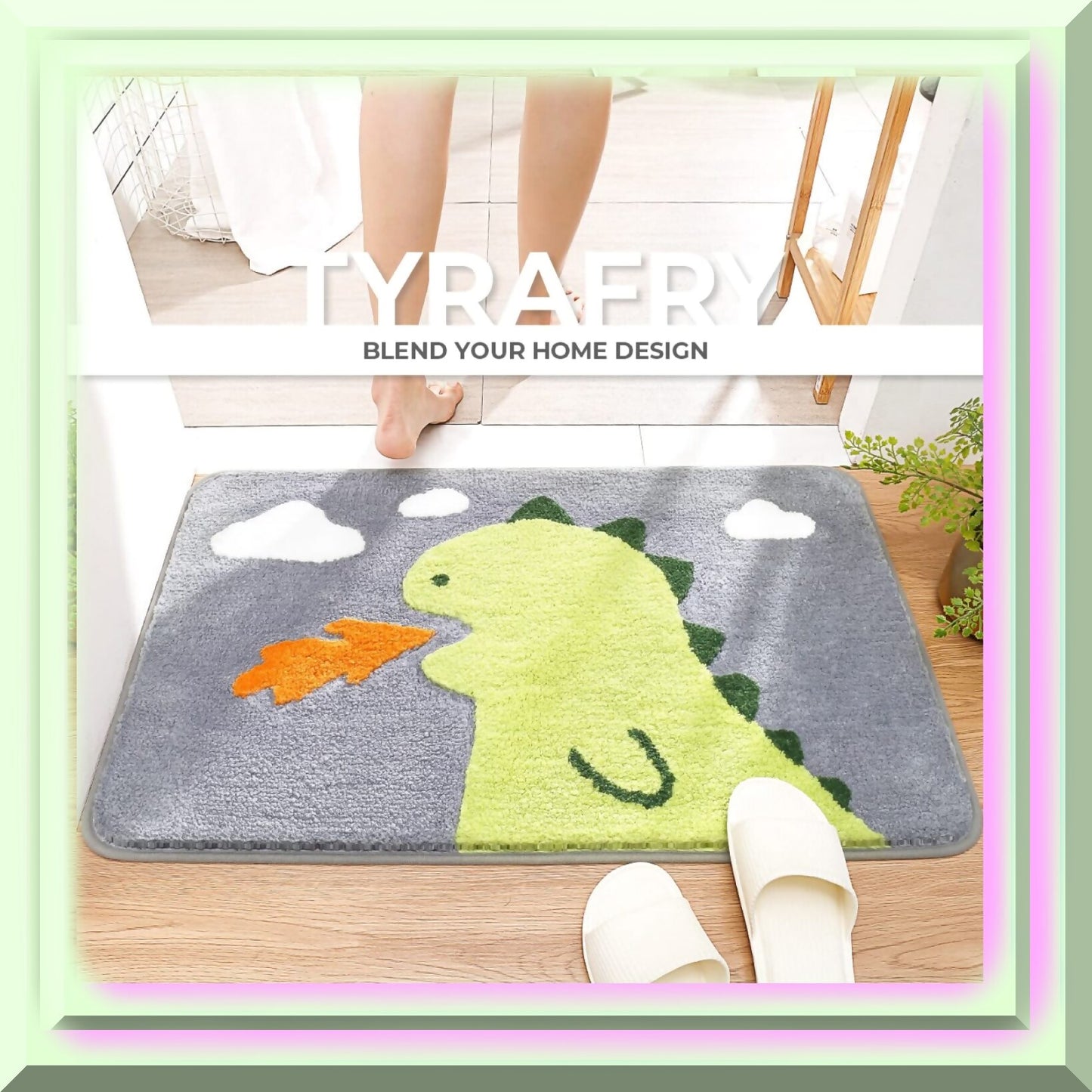 Dinosaur Microfiber Bath Rug 20 x 31