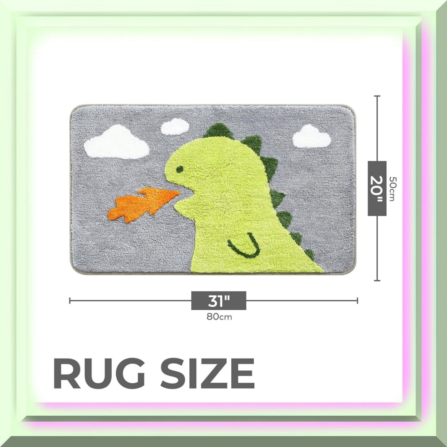 Dinosaur Microfiber Bath Rug 20 x 31