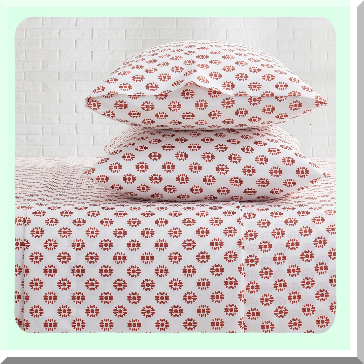 Medallion Boho Panther Twin Sheet Set - Soft Wrinkle Resistant Bedding with Spice Accents - 3-Piece Decor Collection