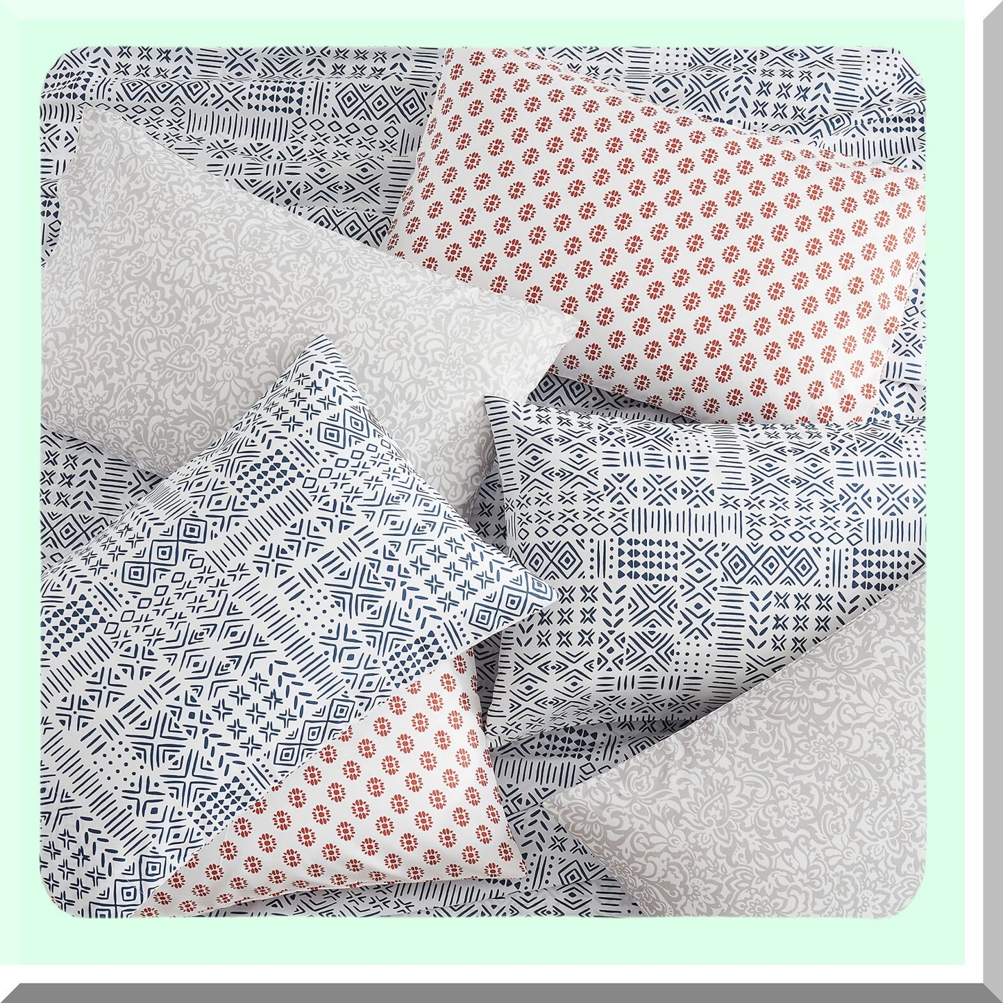Medallion Boho Panther Twin Sheet Set - Soft Wrinkle Resistant Bedding with Spice Accents - 3-Piece Decor Collection