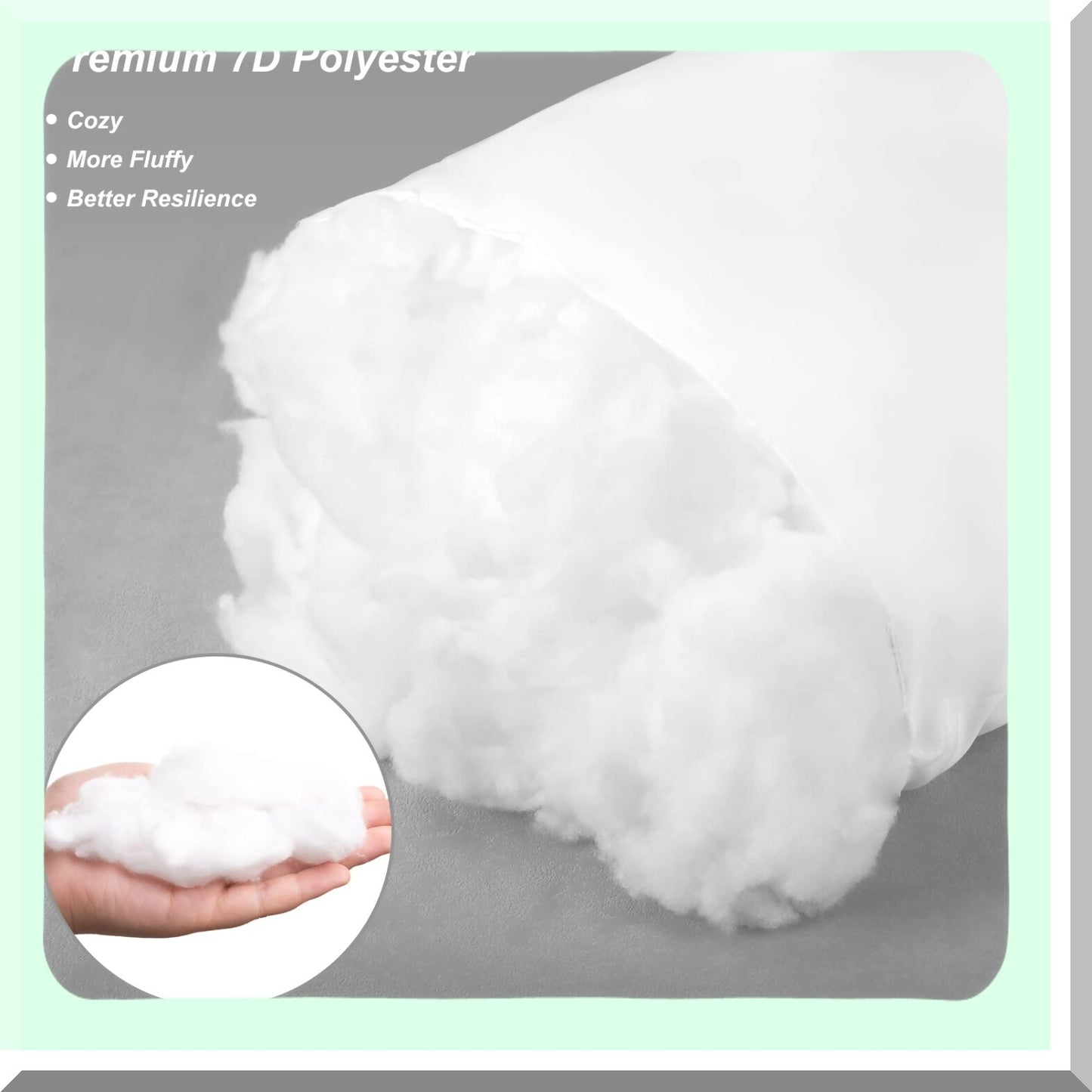White Euro Pillow Inserts Set of 2 - 26x26 Inches Square Form Stuffer for Indoor Decorative Throw Pillows on Bed, Couch, Car - Polyester Fibers