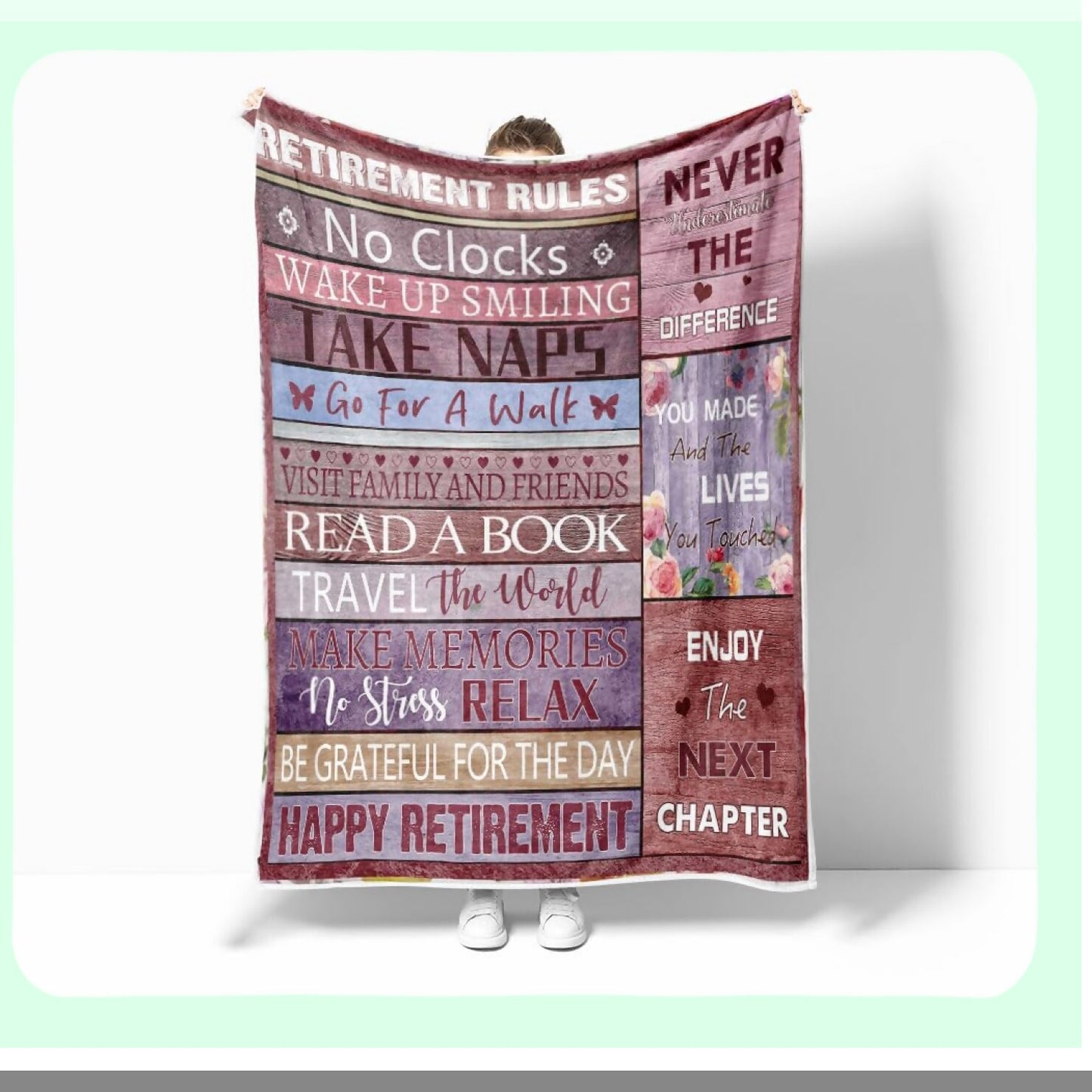 CozyRetreat Retirement Throw Blanket - Soft Fleece Flannel, Perfect for Teacher Retirement Gifts, Bed, Couch, Sofa Decor (50x60 Inches)