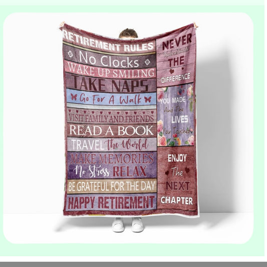 CozyRetreat Retirement Throw Blanket Compatible with Bed Couch Sofa Decor