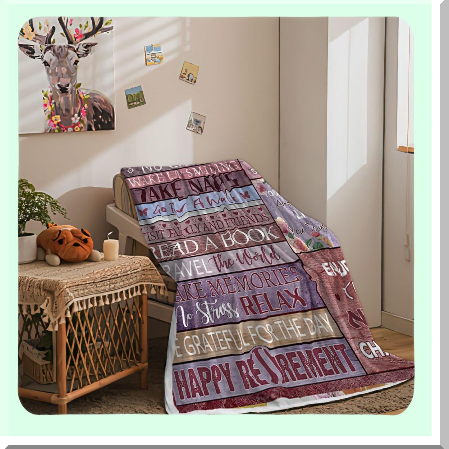 CozyRetreat Retirement Throw Blanket - Soft Fleece Flannel, Perfect for Teacher Retirement Gifts, Bed, Couch, Sofa Decor (50x60 Inches)