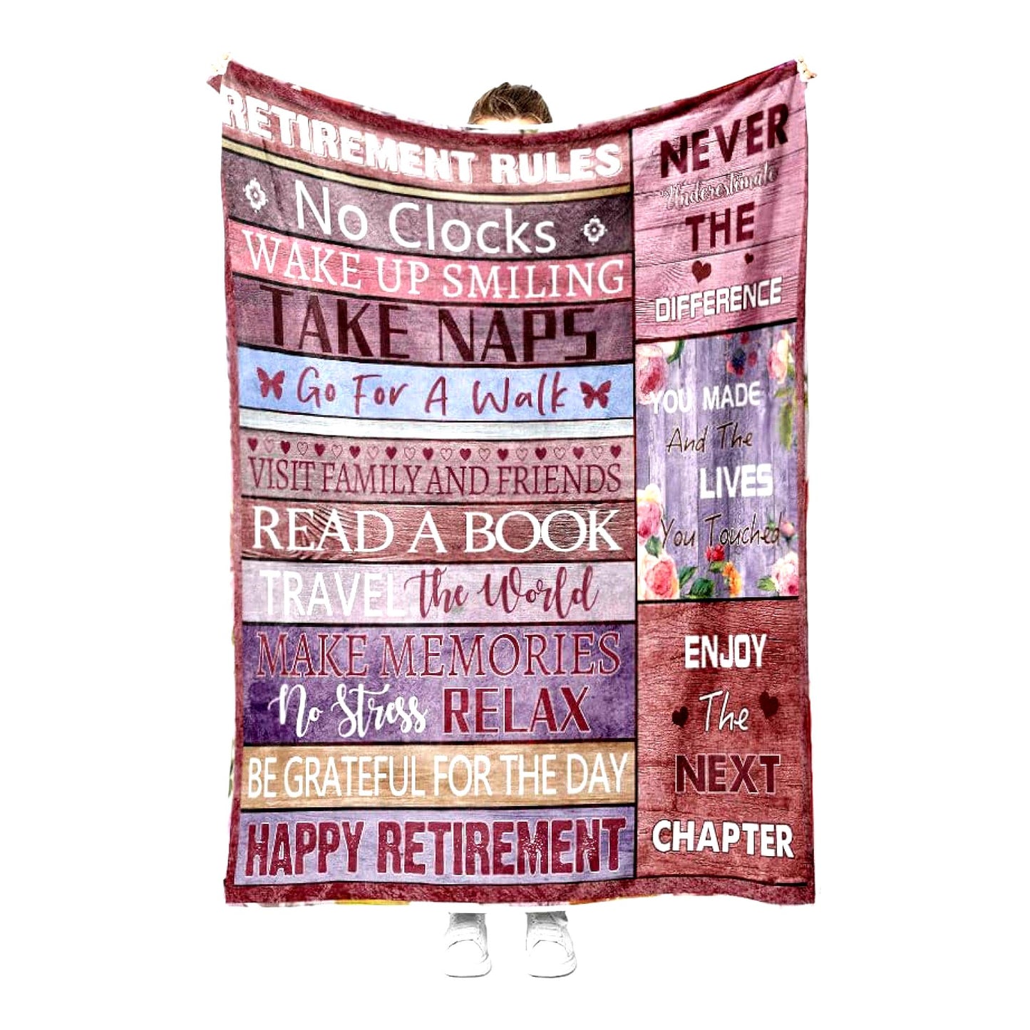 CozyRetreat Retirement Throw Blanket - Soft Fleece Flannel, Perfect for Teacher Retirement Gifts, Bed, Couch, Sofa Decor (50x60 Inches)