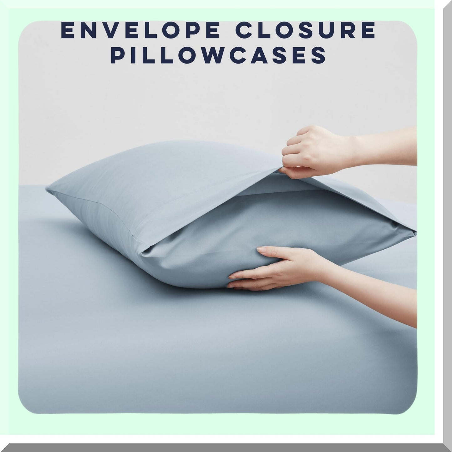 CoolBreeze EcoSilk Hotel Collection 6-Piece Bedding Set - Ultra-Soft Cooling Technology, Quick Dry, Anti-Wrinkle, Machine Washable - Size: 32658, Color: Blue