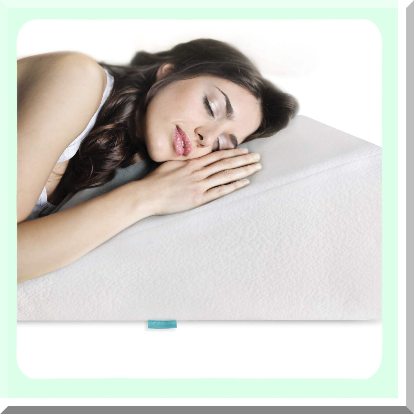Cooling Gel Memory Foam Bed Wedge Pillow - Elevate & Support Lower Back, Acid Reflux, Heartburn, Allergies, Snoring - Ultra Soft Breathable Cover - 10 Inch Elevation