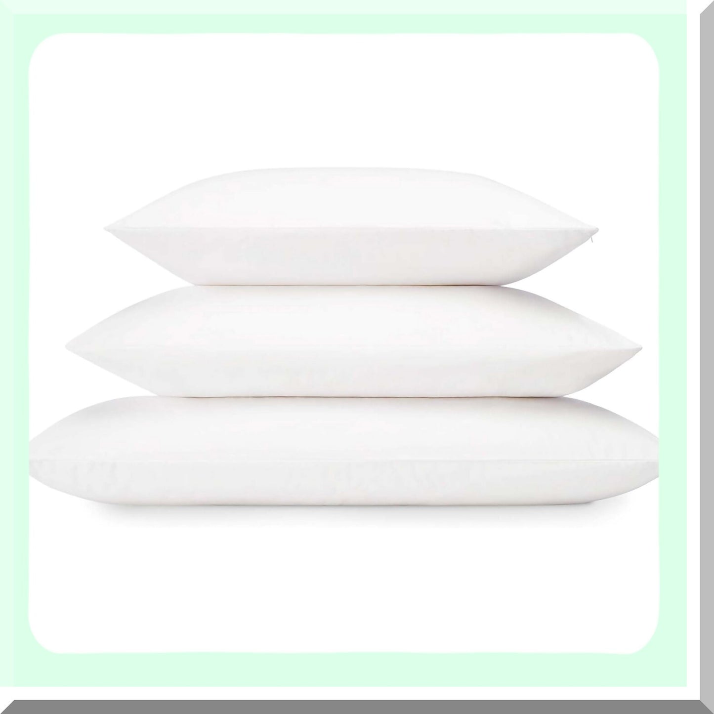 Luxury Talalay Latex Queen Pillow - Medium Support, 100% Cotton Sateen Cover, High Profile Bed Pillow for Sleeping, Made in USA