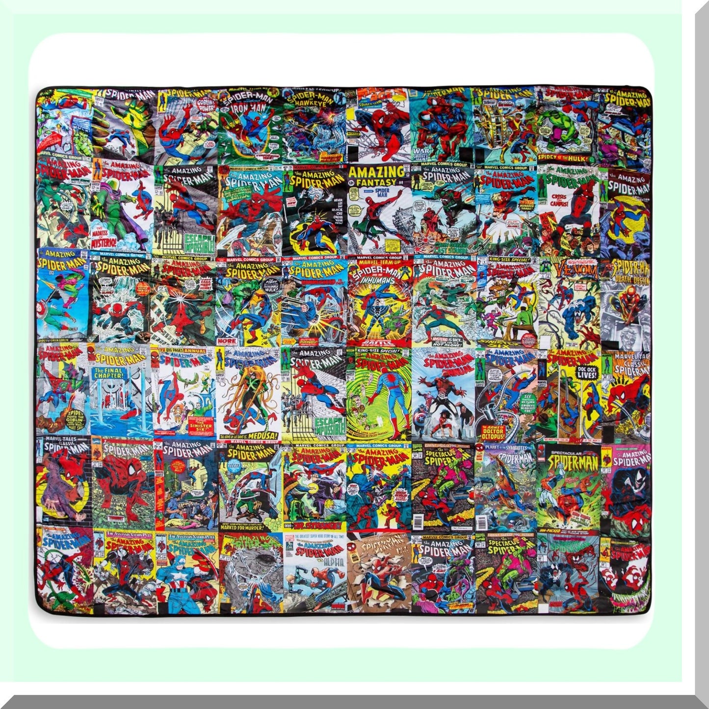 Spider-Man 60th Anniversary Blue Sherpa Throw Blanket - Cozy Marvel Collectible