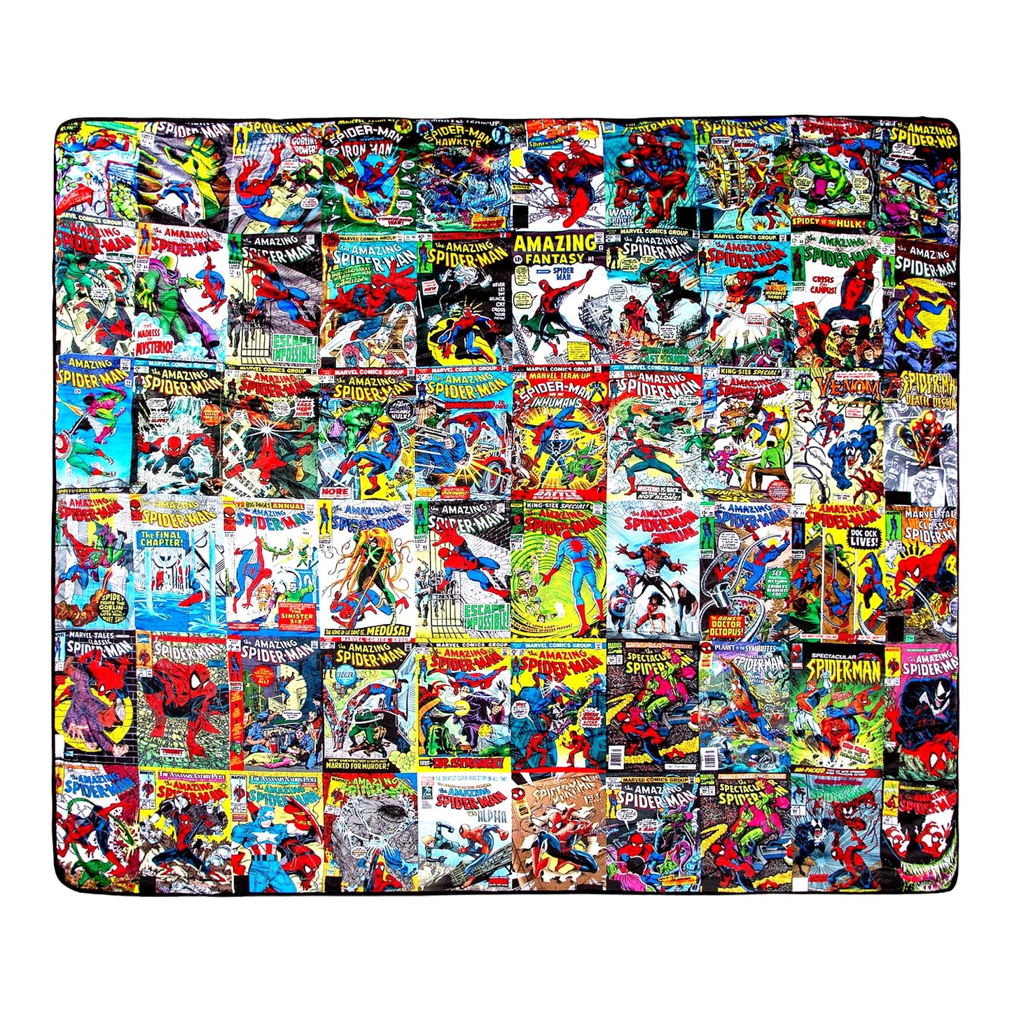 Spider-Man 60th Anniversary Blue Sherpa Throw Blanket - Cozy Marvel Collectible