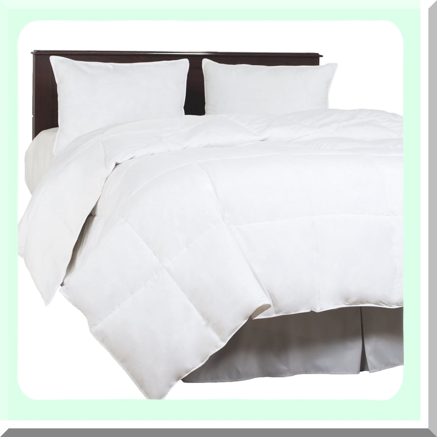 Luxury Cloud Comforter - Full/Queen Size | Ultra-Soft Hypoallergenic Goose Down Alternative | Quilted Box Stitched | All Season White Bedding