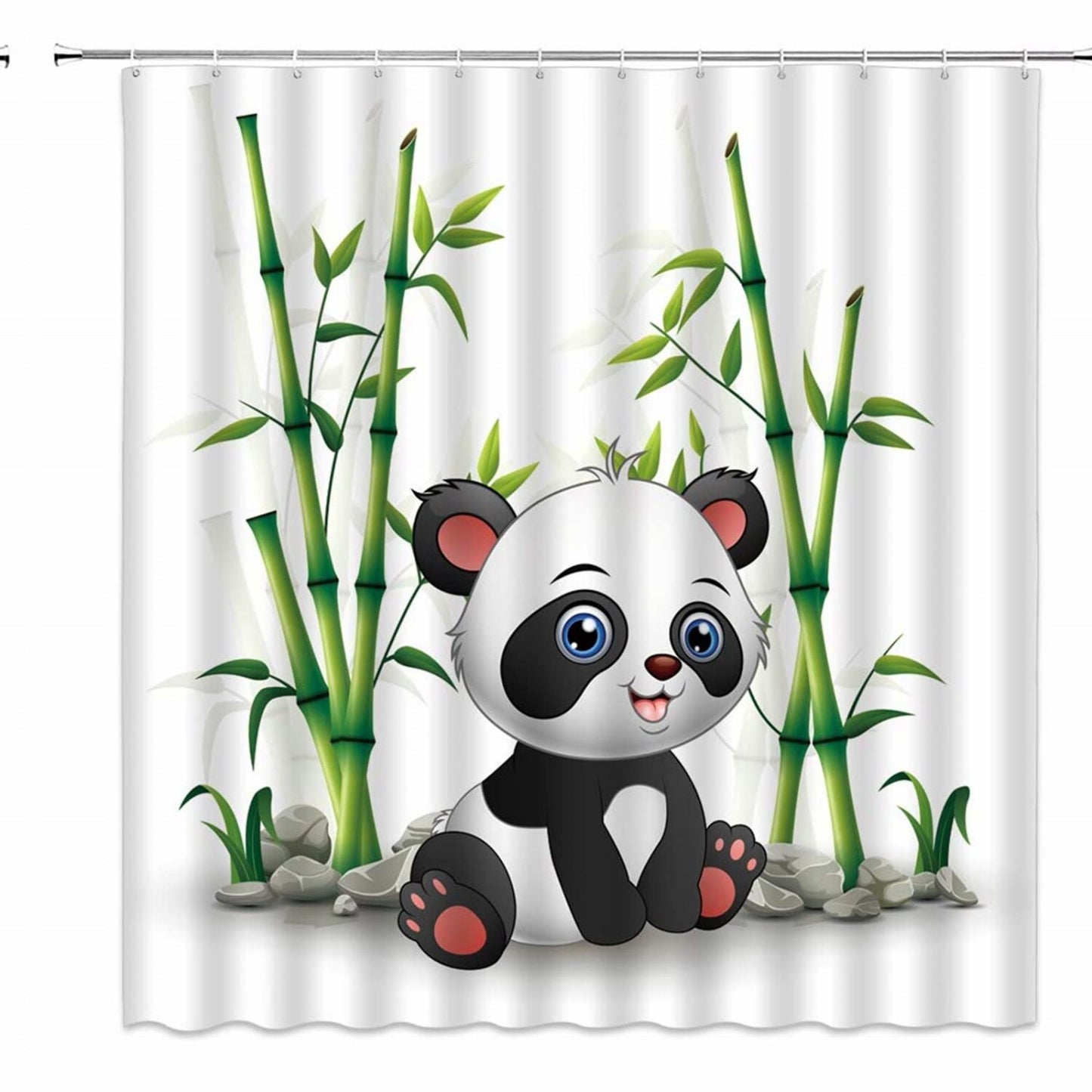 Cartoon Panda Shower Curtain 70x70 Inches