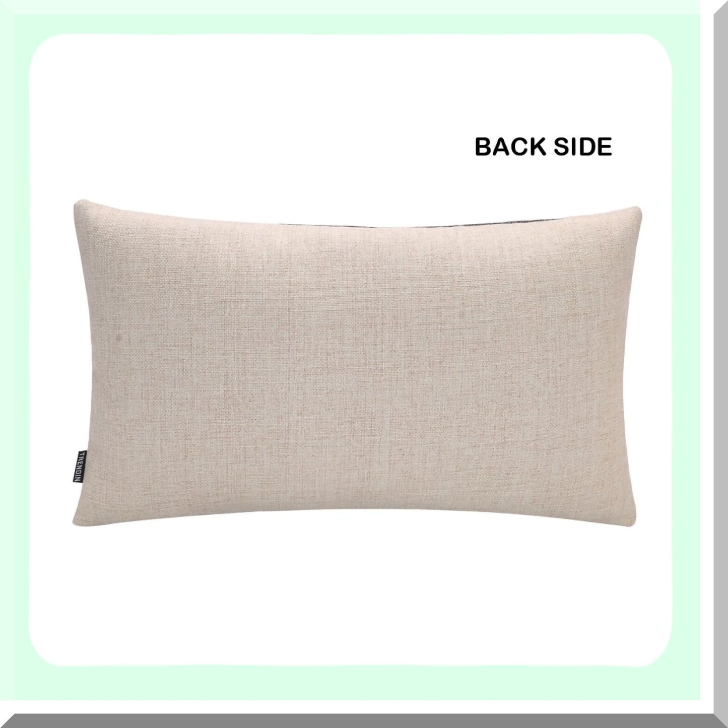 Spider Net Cotton Linen Decorative Pillow Cover - Happy Square Throw Cushion Slip - 20 X 12 inch - PL258TR