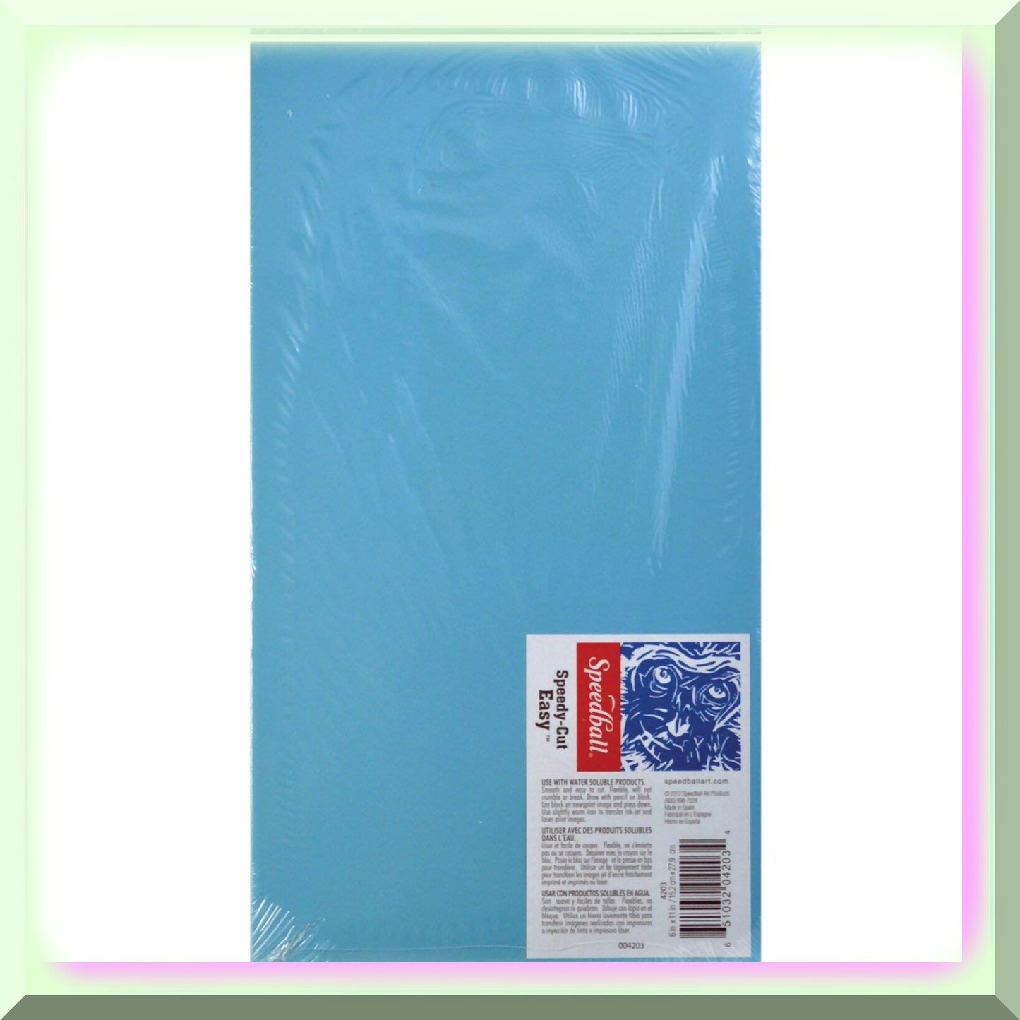 EZPrint CarvePro Soft Rubber Block Blue 6x11"