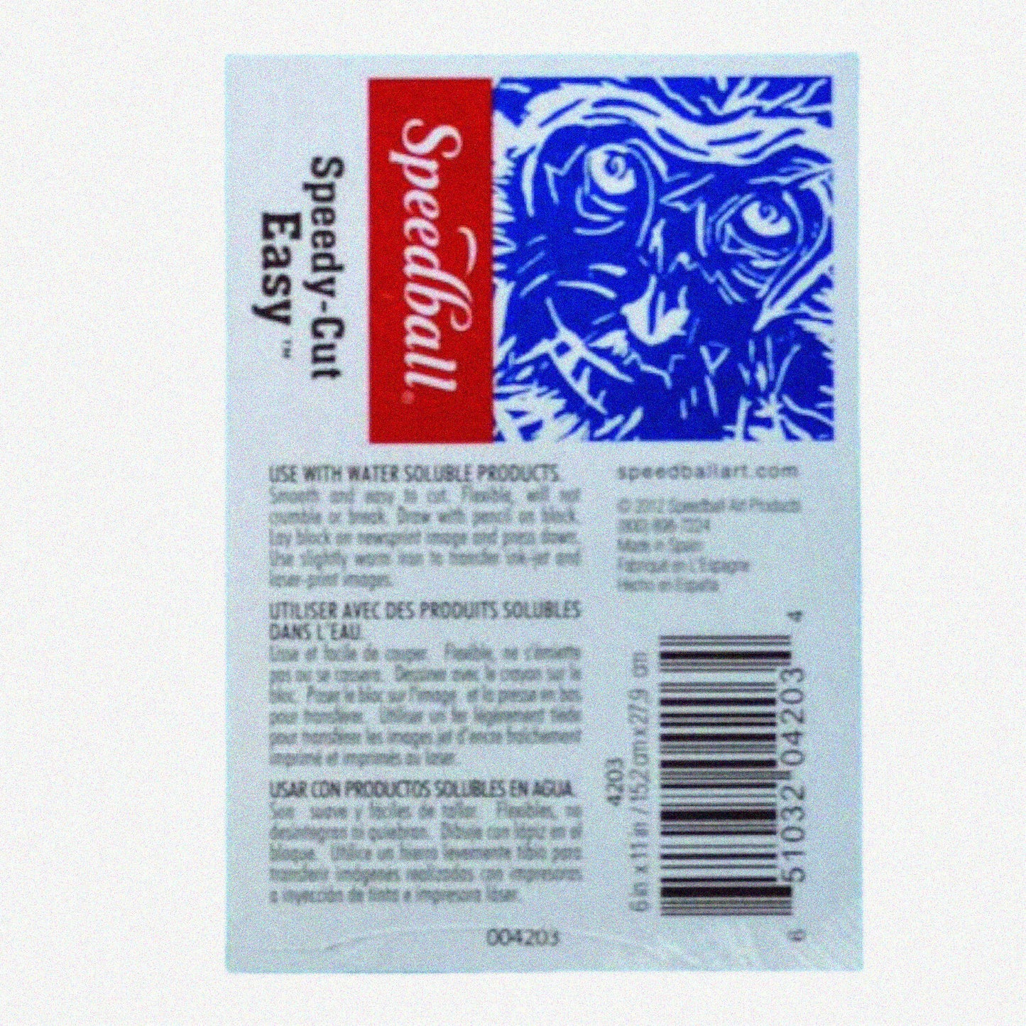 EZPrint CarvePro Soft Rubber Block Blue 6x11"