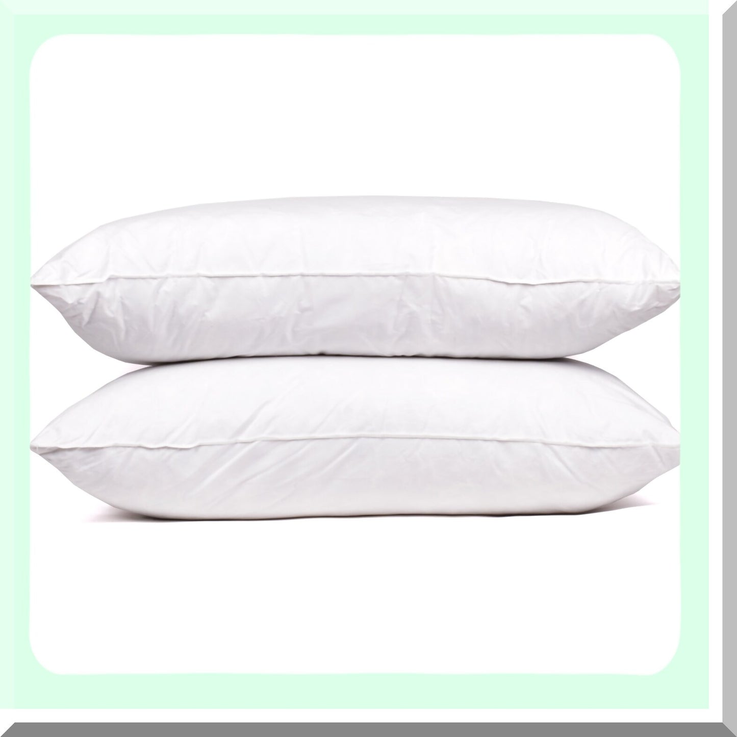 Luxury Plush Down Pillow - Queen Size, White - 400 Thread Count Premium Bedding - Soft and Supportive Sleep Pillow - Hypoallergenic Comfort