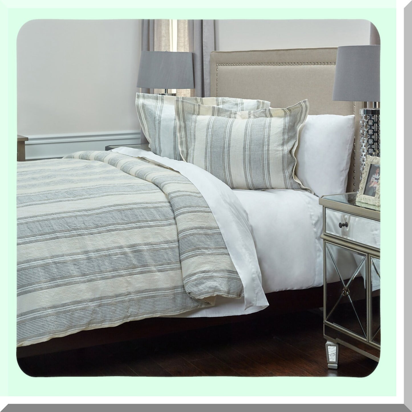 Luxury Plush Gray White Neutral Sham - 20x36 Inch Soft Pillow Cover - Premium Bedding Decor for Bedroom - Cozy Home Accent Piece