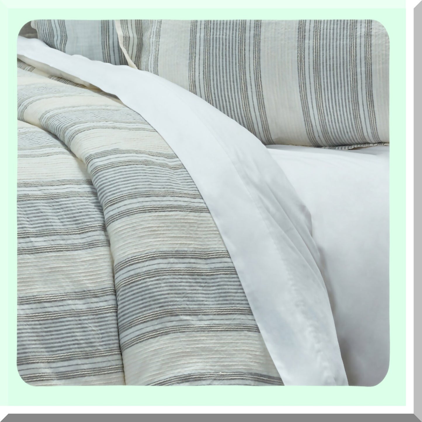 Luxury Plush Gray White Neutral Sham - 20x36 Inch Soft Pillow Cover - Premium Bedding Decor for Bedroom - Cozy Home Accent Piece