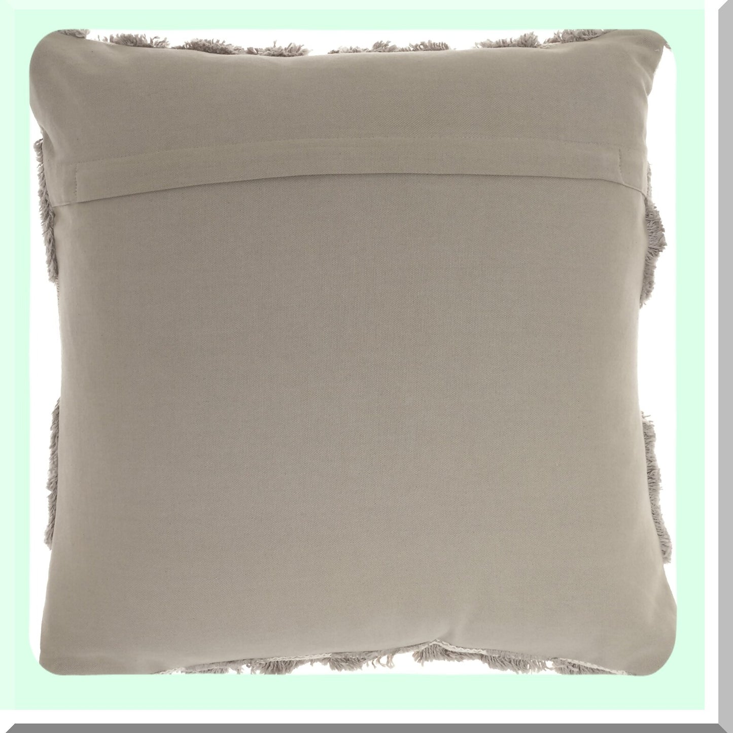 Checkered Tufted Grey Throw Pillow - 18x18 Inch Square Cushion for Sofa, Bed, or Chair - Decorative Accent Pillow with Diagonal Pattern