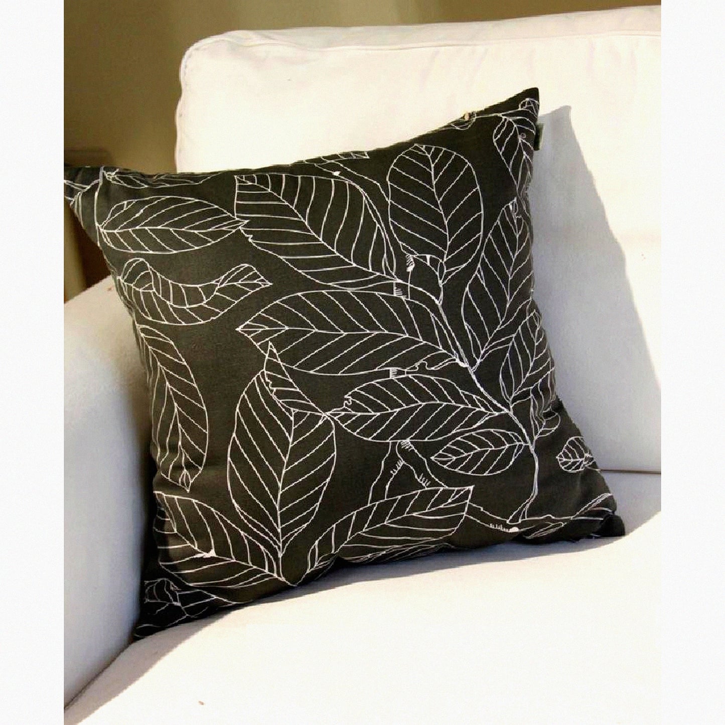 Floral Cotton Print Pillow Cover Collection - 100% Cotton Decorative Throw Pillow Shams in 14 Colors & 10 Sizes - Light Black, Peach Blossom, Red Rosebush - 12"x20"