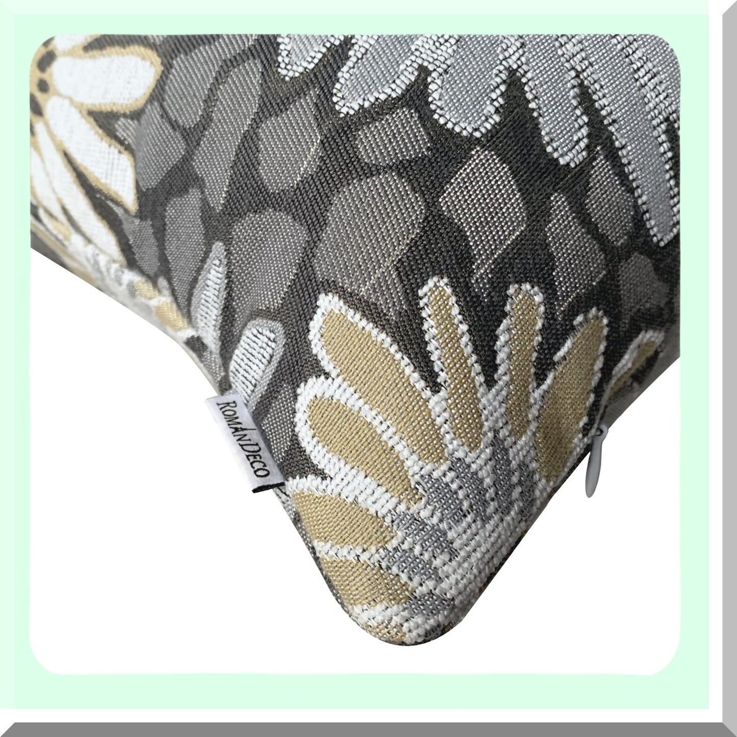 Grey Jacquard Texture Pillow Covers - Set of 2 | Decorative Throw Cushions for Sofa, Couch, Bedroom | 18x18 inch (45cm) Square Design