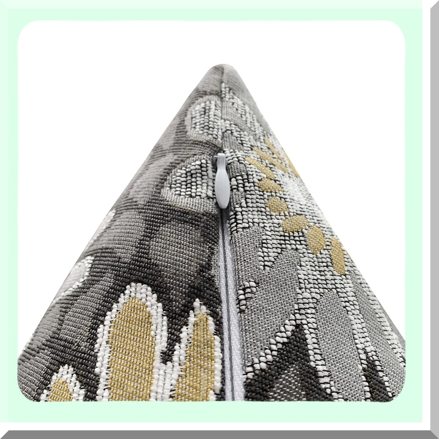 Grey Jacquard Texture Pillow Covers - Set of 2 | Decorative Throw Cushions for Sofa, Couch, Bedroom | 18x18 inch (45cm) Square Design