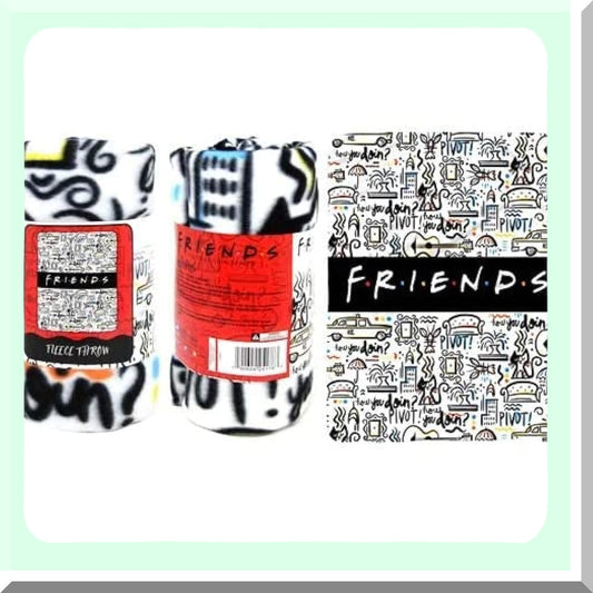 Friends TV Show Cozy Pivot NYC Fleece Throw Blanket - Soft Lightweight Plush Fabric Bed Cover & Room Decor, 45in x 60in