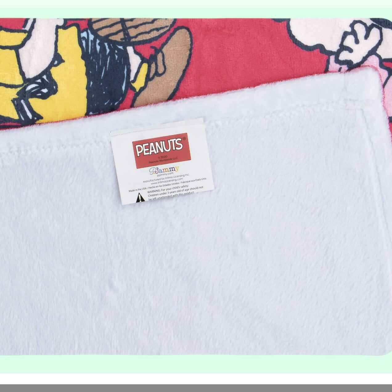 Peanuts Pals Cozy Fleece Throw Blanket - Charlie Brown & Snoopy Letter Art Design