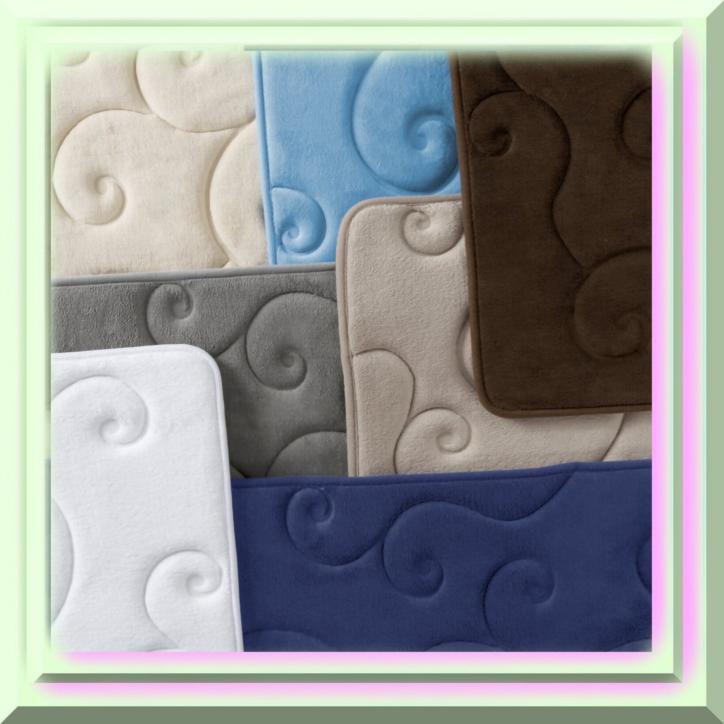 2 pc Memory Foam Bath Mat Set, Chocolate