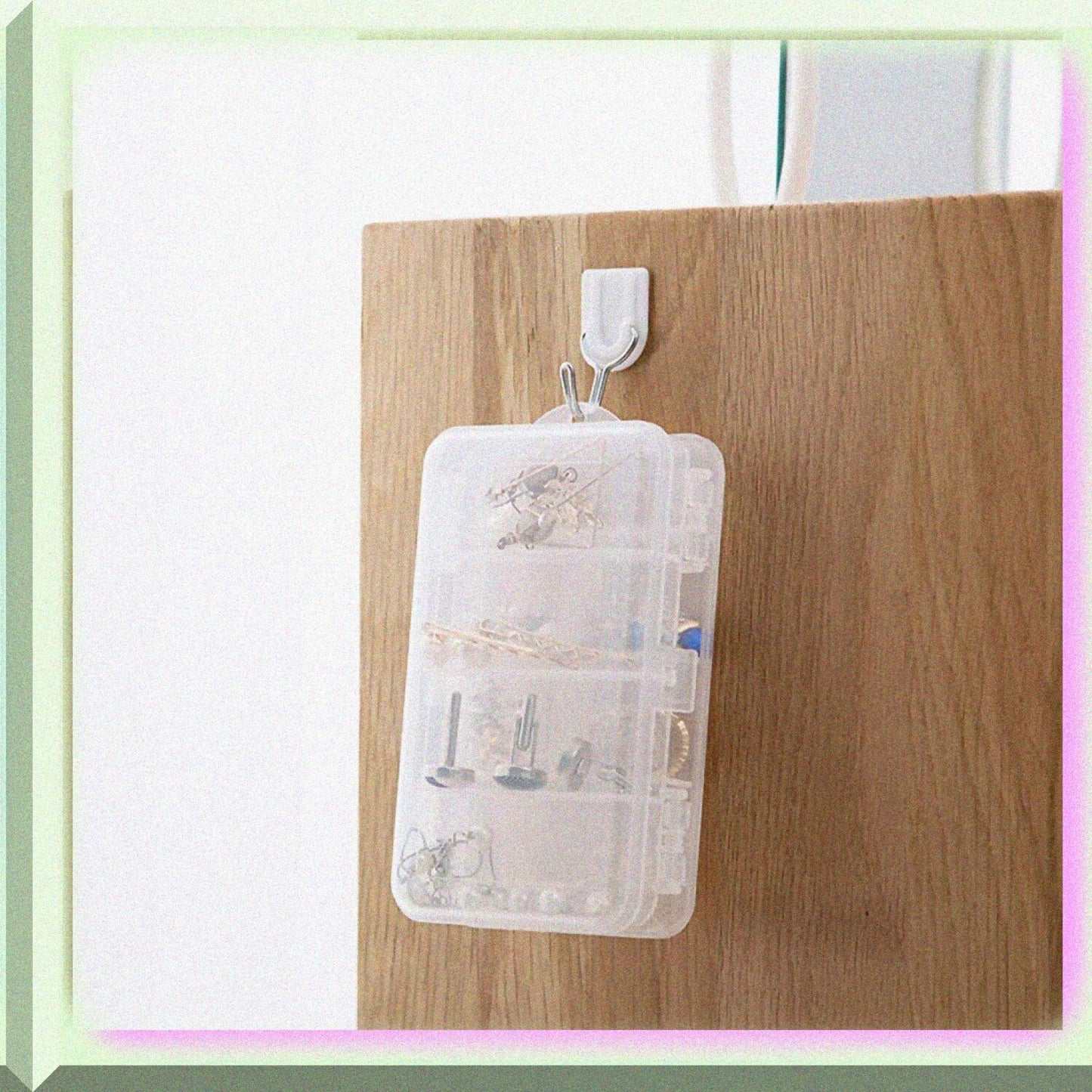 2Pcs Clear Double Layer Plastic Jewelry Storage Box