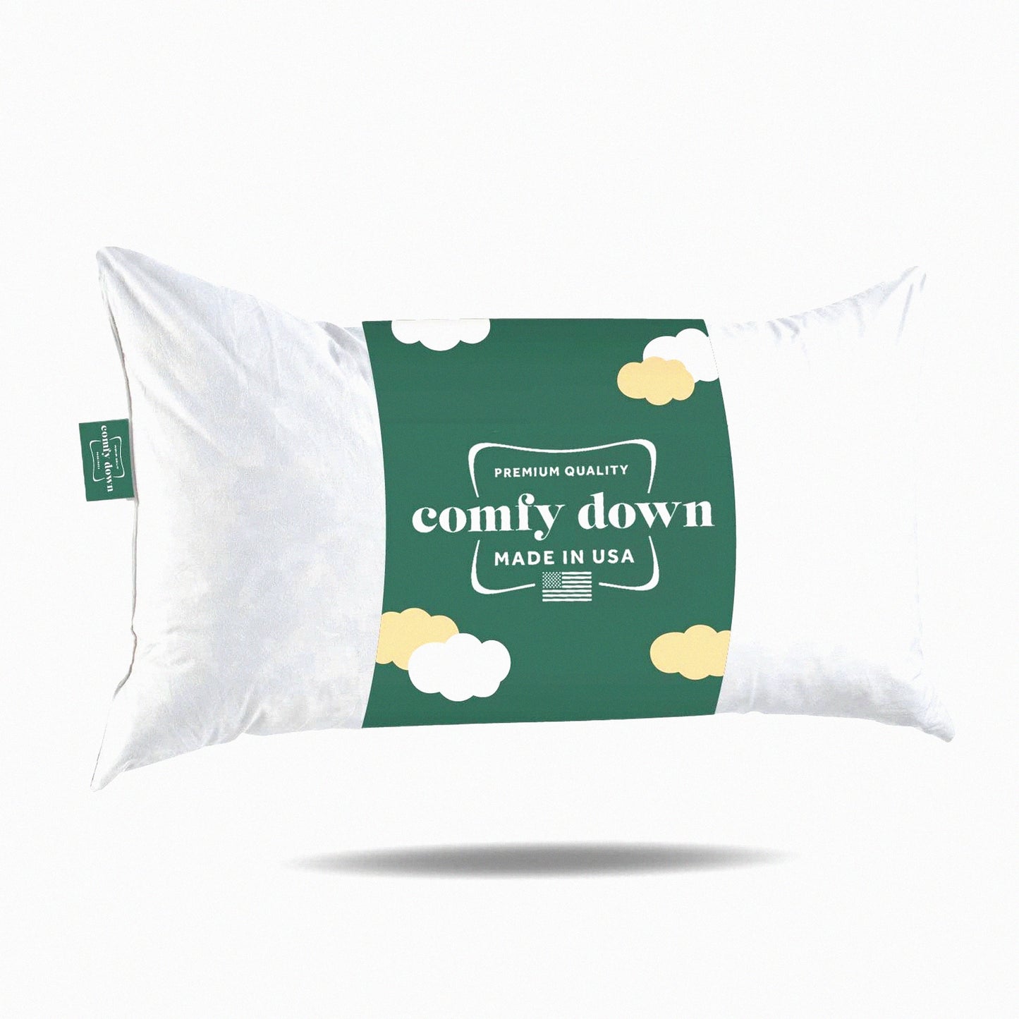 Premium Down Blend Rectangle Pillow Insert - USA Made Sham Stuffer - 12x28 Decorative Cushion Filler - 95% Down 5% Feather - Plush Support & Comfort