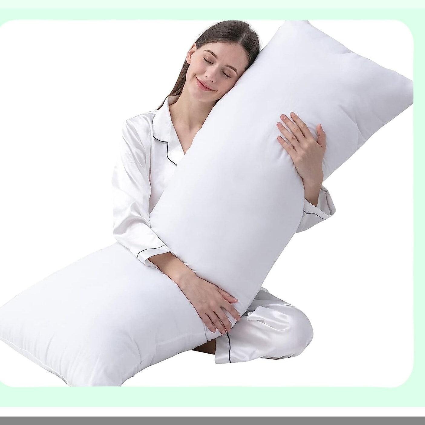 BreathEasy Body Support Pillow - Side Sleeper's Dream Pillow Insert for Adults - Soft and Long Bed Pillow - 20 x 54 inch Comfort