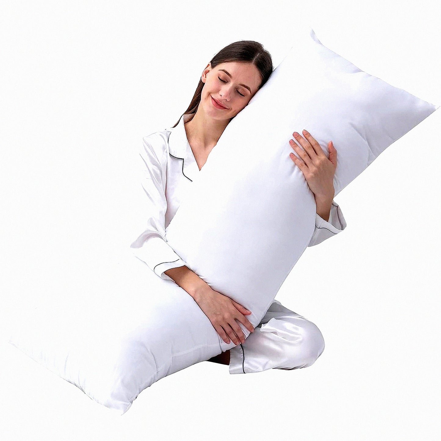 BreathEasy Body Support Pillow - Side Sleeper's Dream Pillow Insert for Adults - Soft and Long Bed Pillow - 20 x 54 inch Comfort