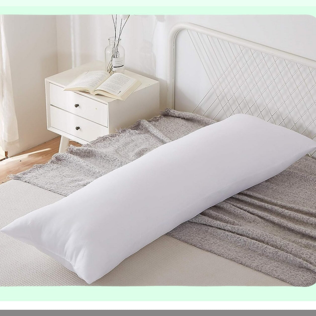 Luxury DreamCloud Pillow Insert - Plush Bed Sleeping Cushion Filler - Decorative Fluff Stuffer - 20x54 White - Ultimate Comfort for Sweet Dreams