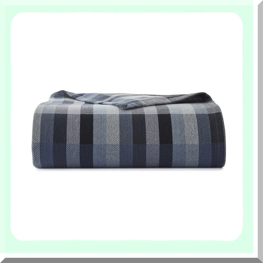 All-Season CozyCotton Blanket Windsor Blue