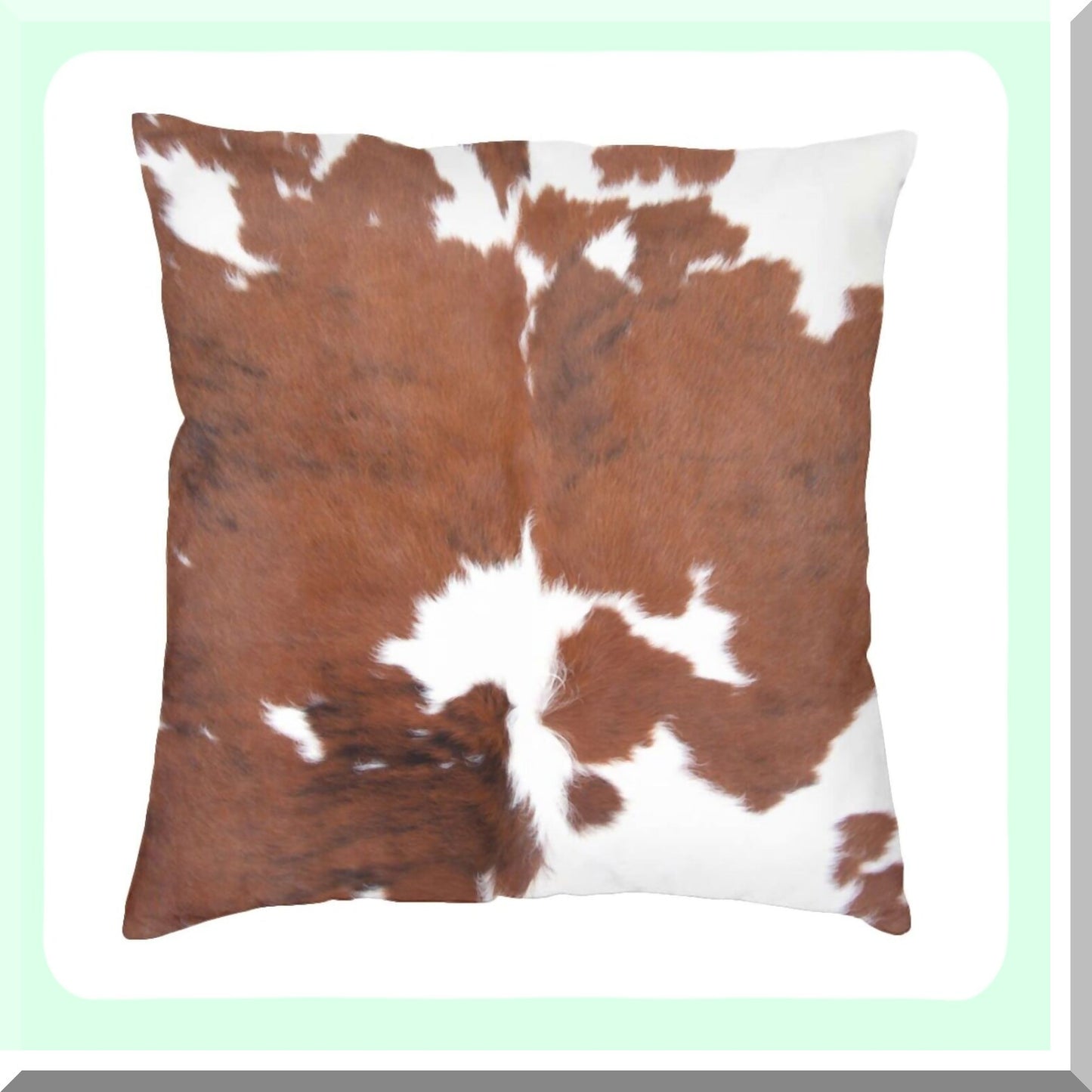 Cowhide Farmhouse Decorative Pillow Covers - 18x18 Inch Square Cushion Cases with Zipper for Sofa, Couch, Bed, Patio, Car. Home Decor Accent.