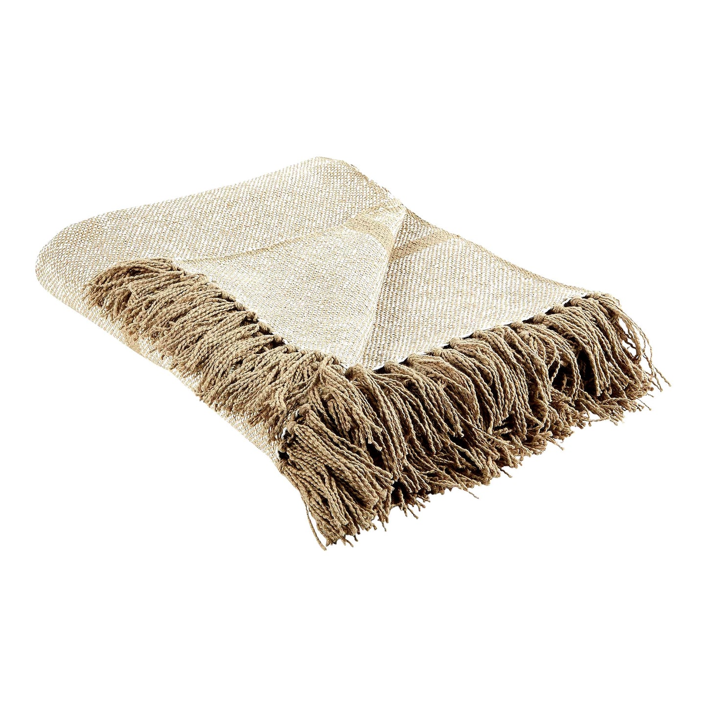 CozyStone Striped Homespun Throw Blanket, 50x60 with Fringe