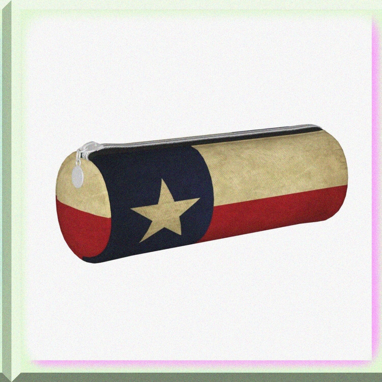Texas Lone Star Flag Leather Pencil Case