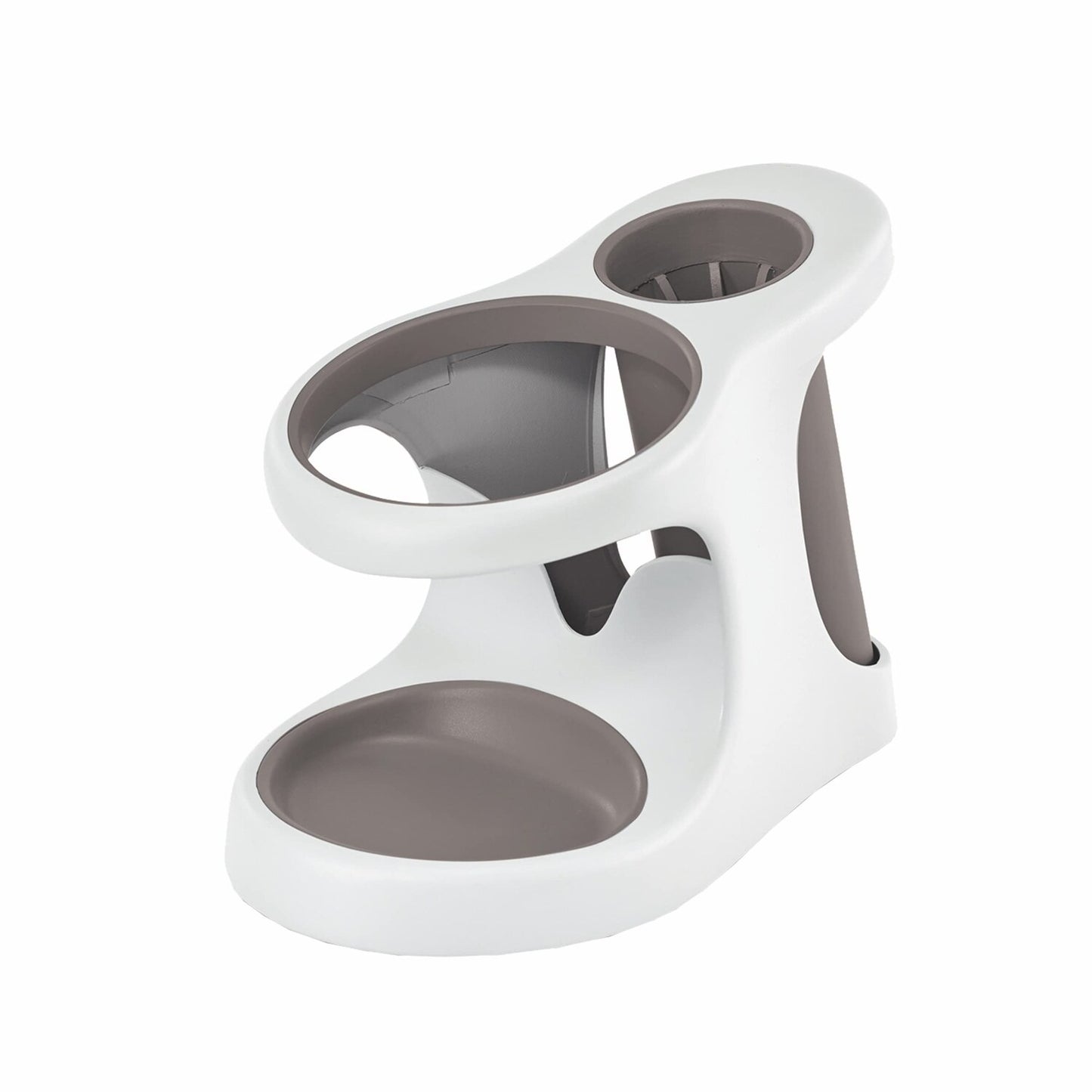 White/Gray Bathroom Hair Tool Storage Station