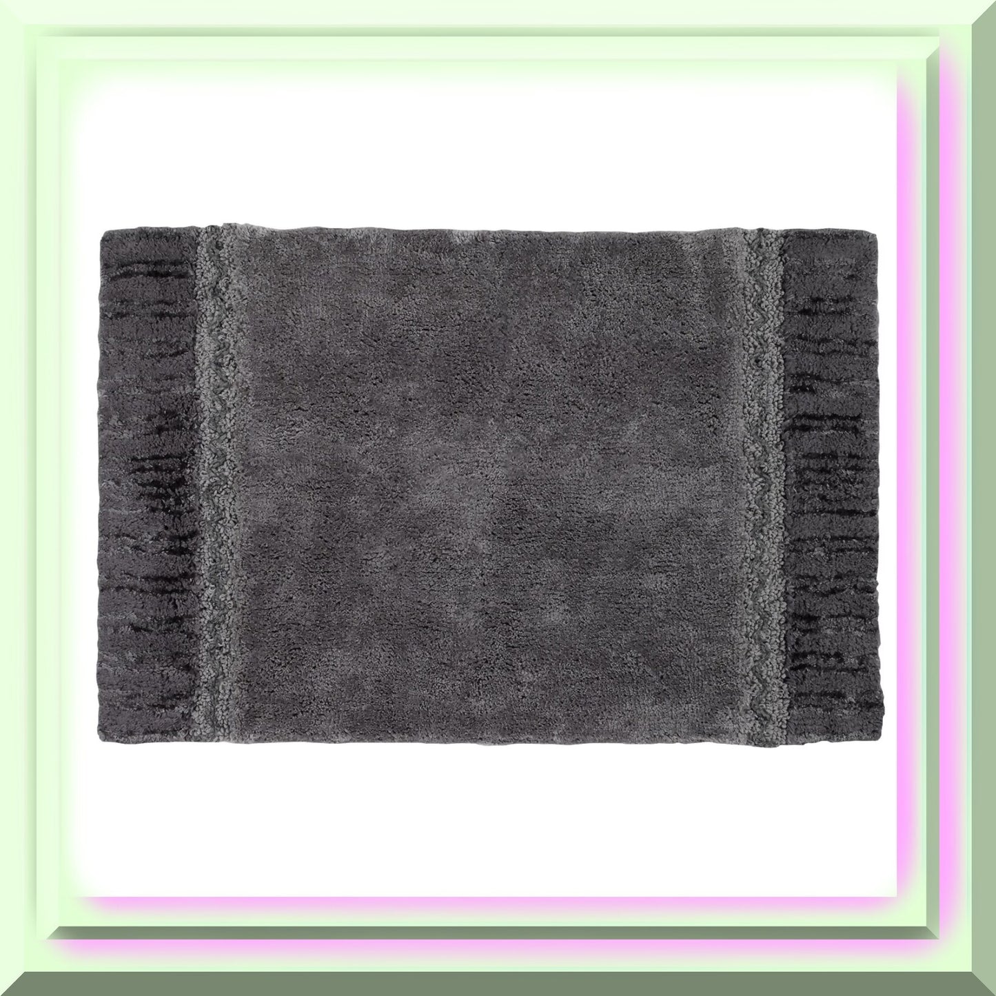 Cotton Bathroom Rug Non-Slip Braided Collection