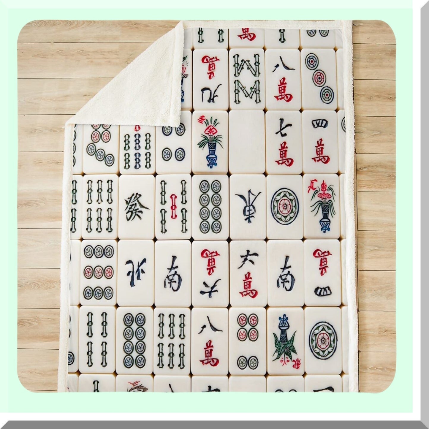 Mahjong Cozy Fleece Throw - Lightweight Luxury Blanket for Game Nights, Sofa, Bedroom, Office, Travel - All Season Comfort (Twin 60"x80")