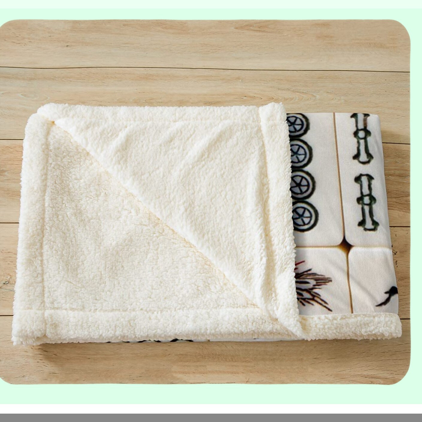 Mahjong Cozy Fleece Throw - Lightweight Luxury Blanket for Game Nights, Sofa, Bedroom, Office, Travel - All Season Comfort (Twin 60"x80")