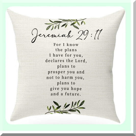 Faithful Blessing Scripture Pillow Cover 18x18