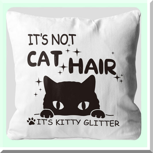 Kitty Comfort Cushion Black Cat Lover Gift 18x18 Pillowcase