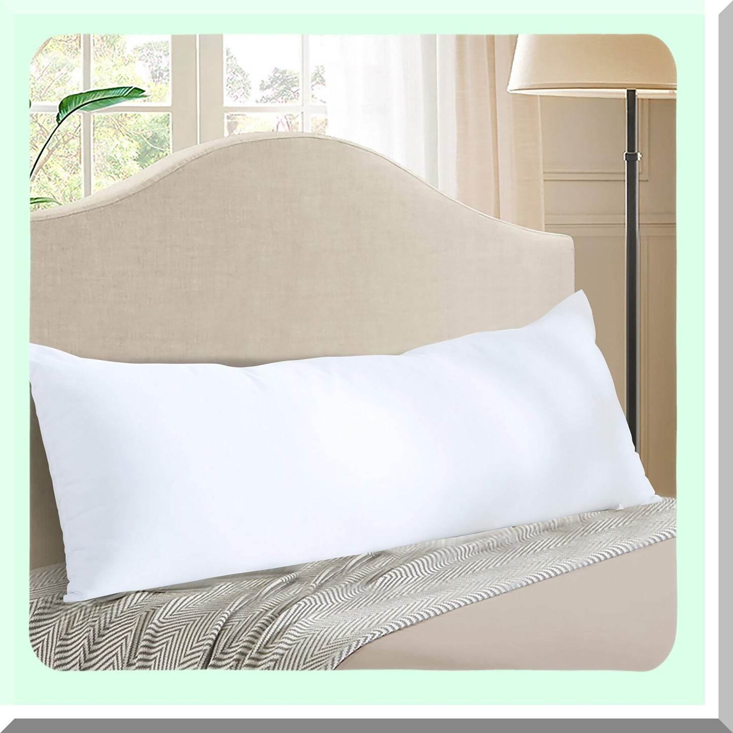 PlushDreams Long Body Pillow - Ultra Soft Microfiber Insert for Pregnancy Support & Full Body Comfort - 21"x54" Body Pillow Insert