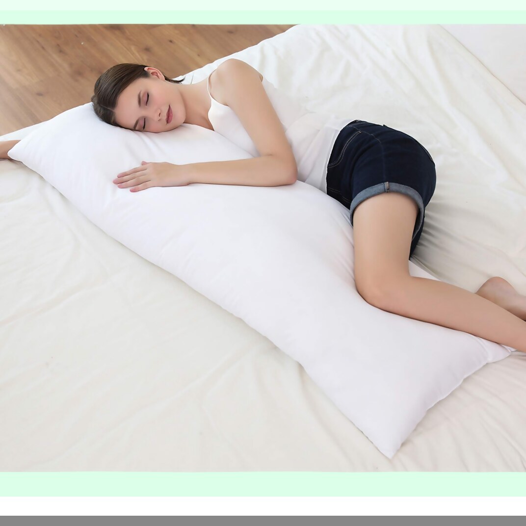 PlushDreams Long Body Pillow - Ultra Soft Microfiber Insert for Pregnancy Support & Full Body Comfort - 21"x54" Body Pillow Insert